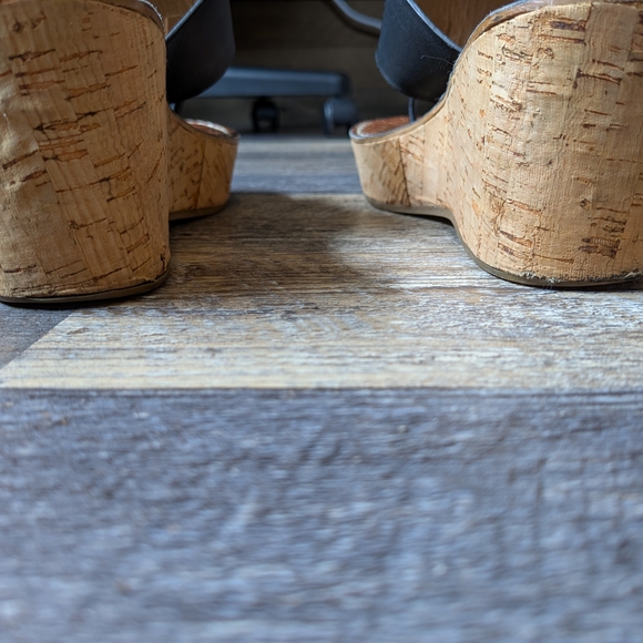 Black Wedge Sandals - Picture 4 of 10